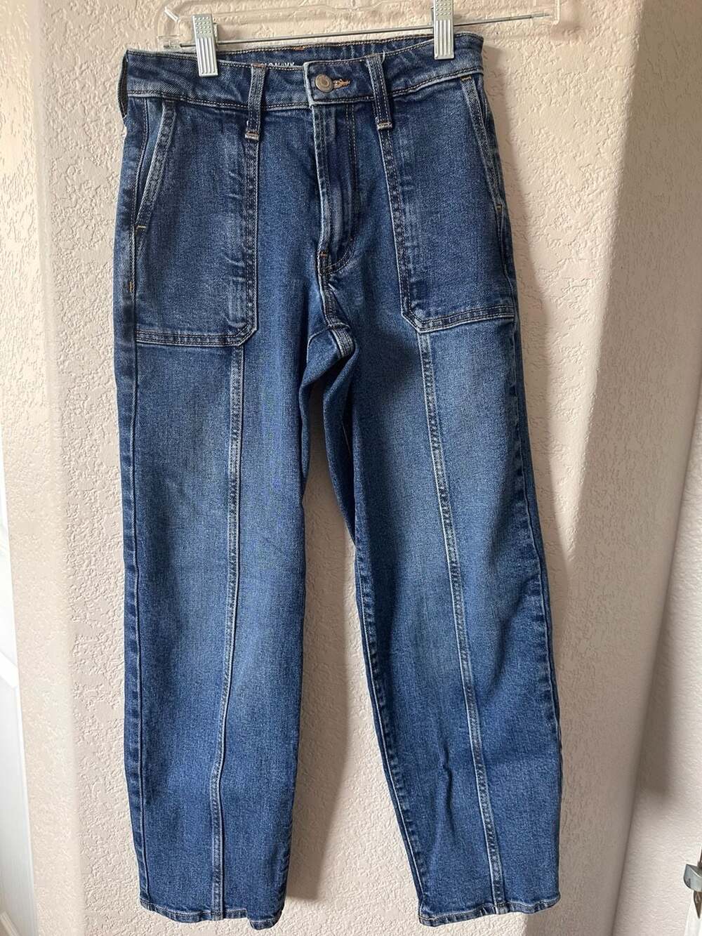 Old Navy High Rise OG Loose Utility Jeans Women's Size 0 Blue Denim